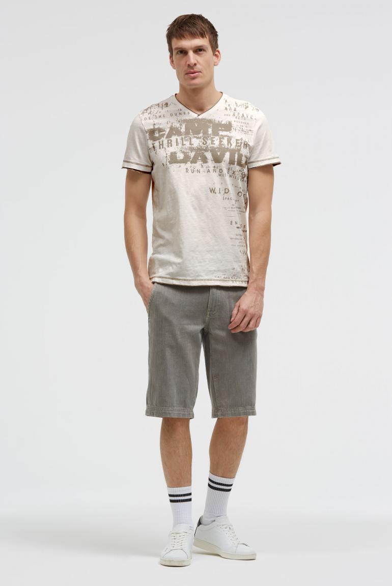 футболка v-neck ivory