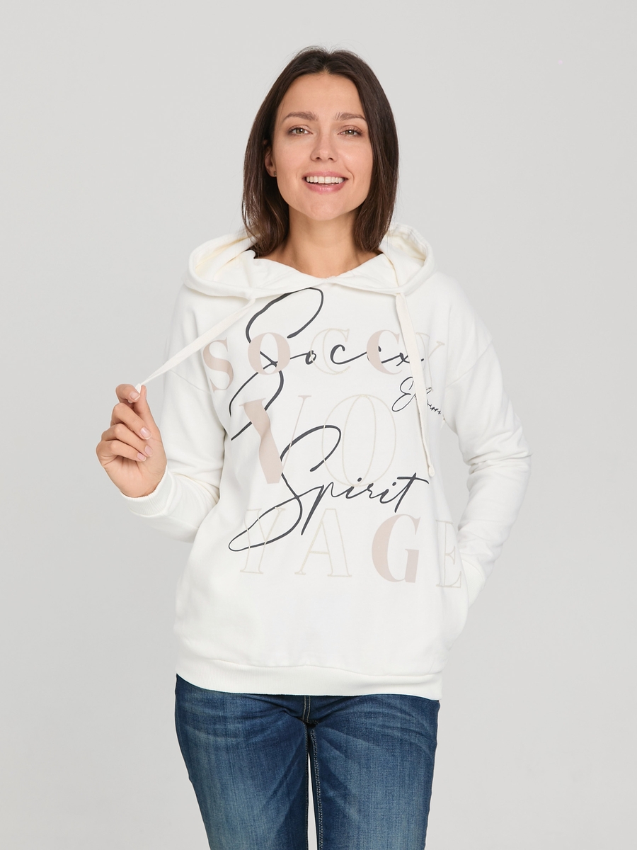 худи oversize ivory