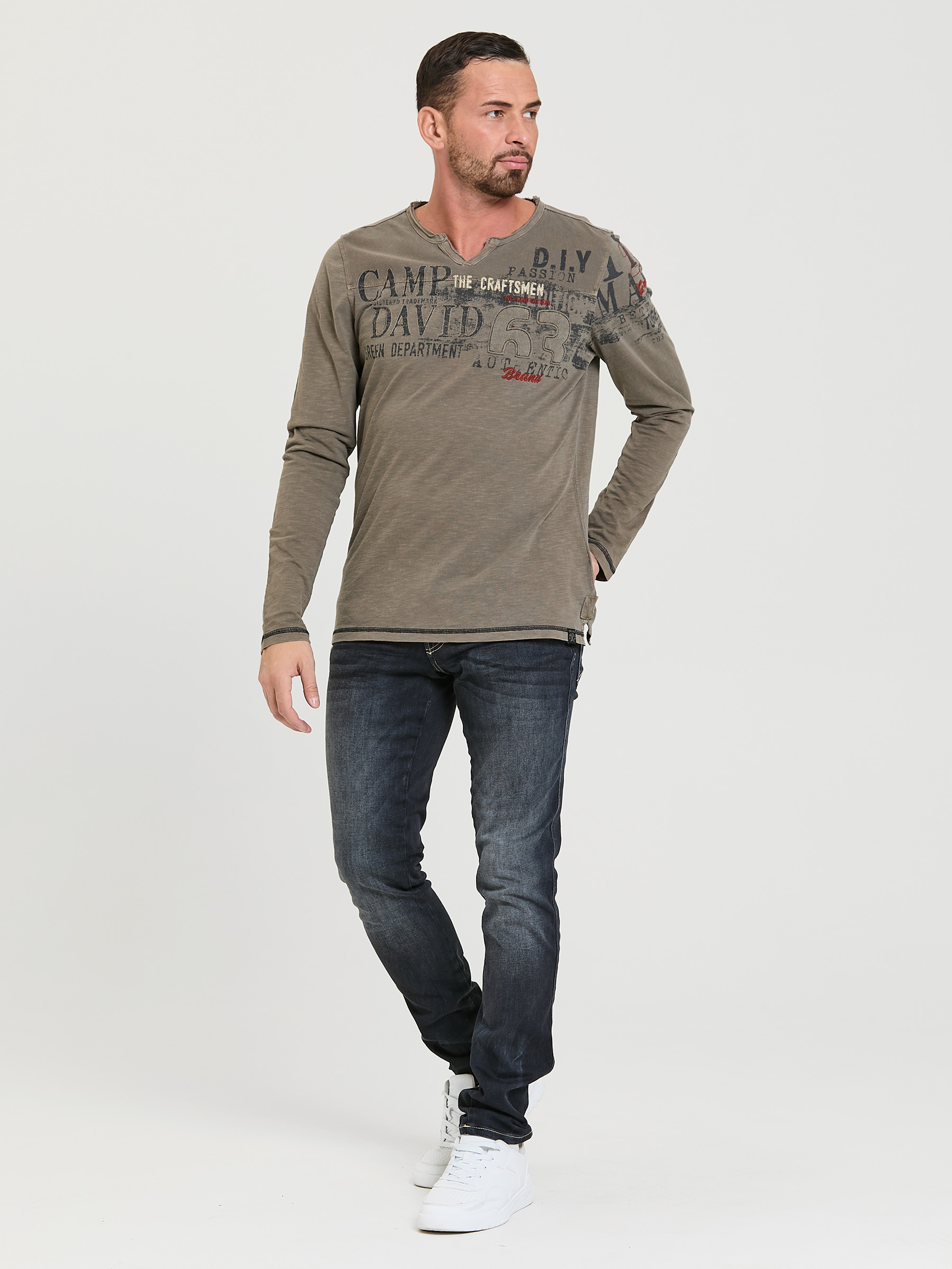 лонгслив medium khaki