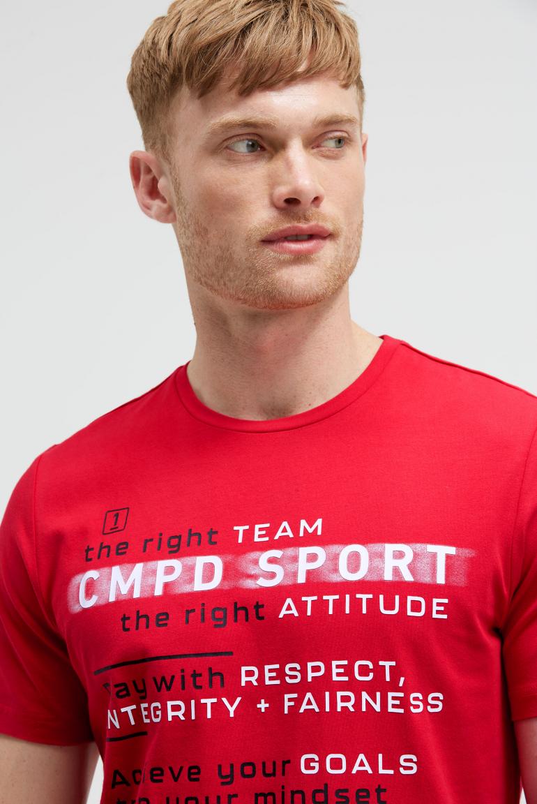 футболка bright red