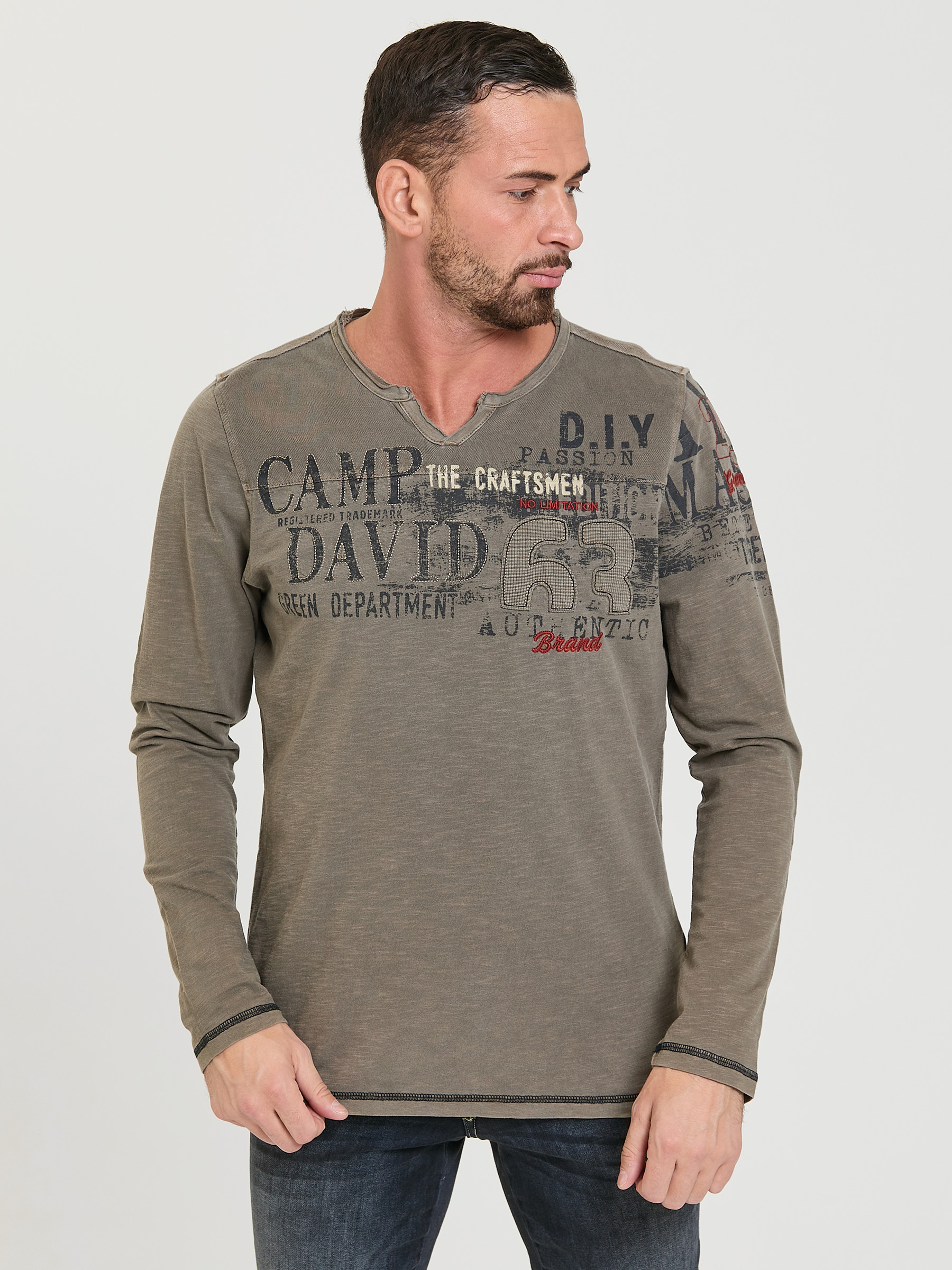 лонгслив medium khaki