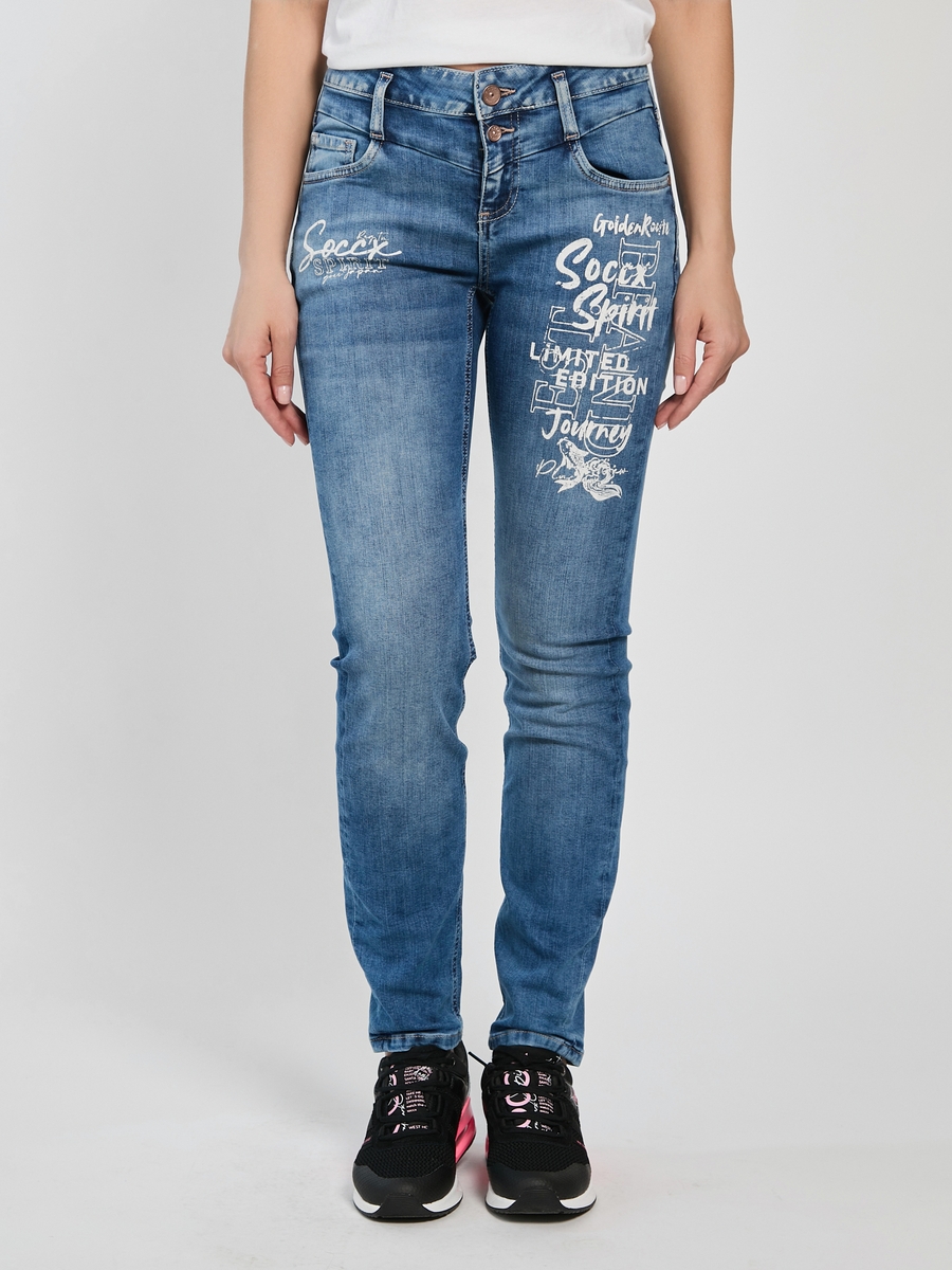 джинсы KA:RA:S125 mid blue printed