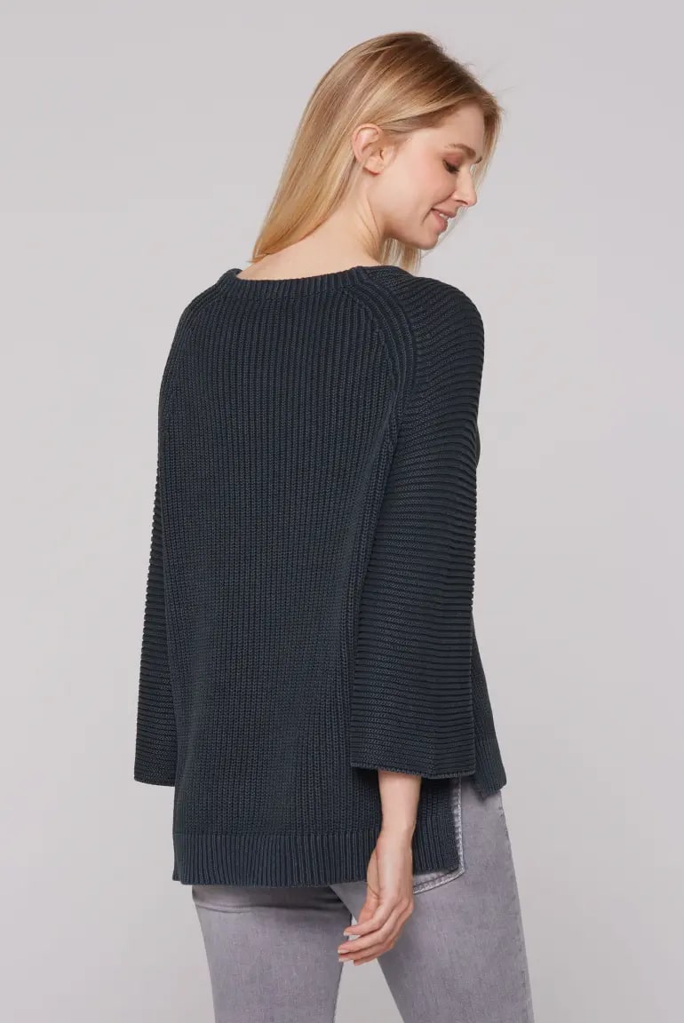 пуловер oversize blue navy