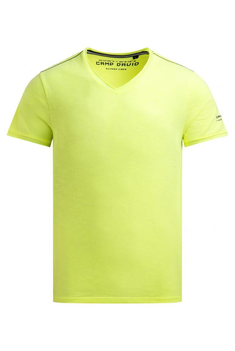 футболка v-neck neon lime