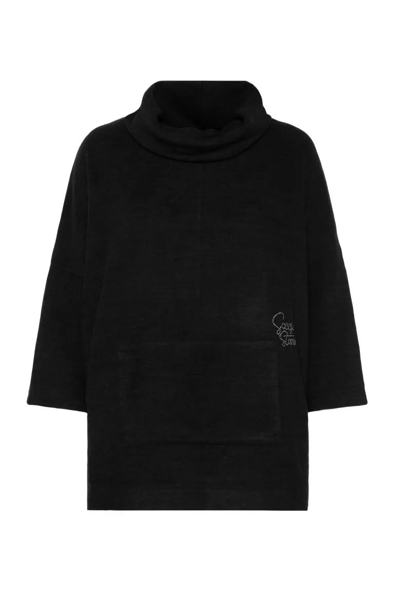 пуловер oversize black