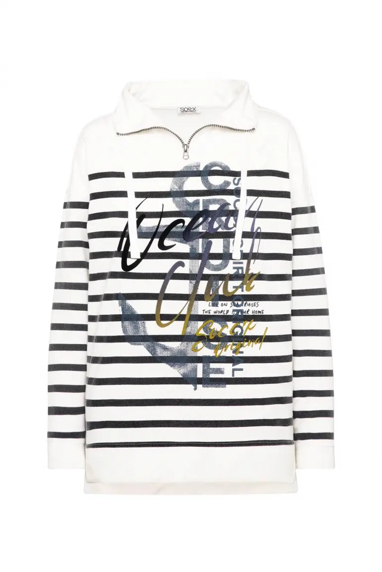 свитшот ivory / blue navy