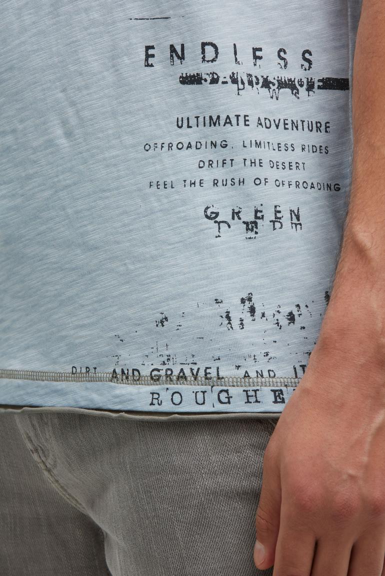 футболка v-neck silver blue