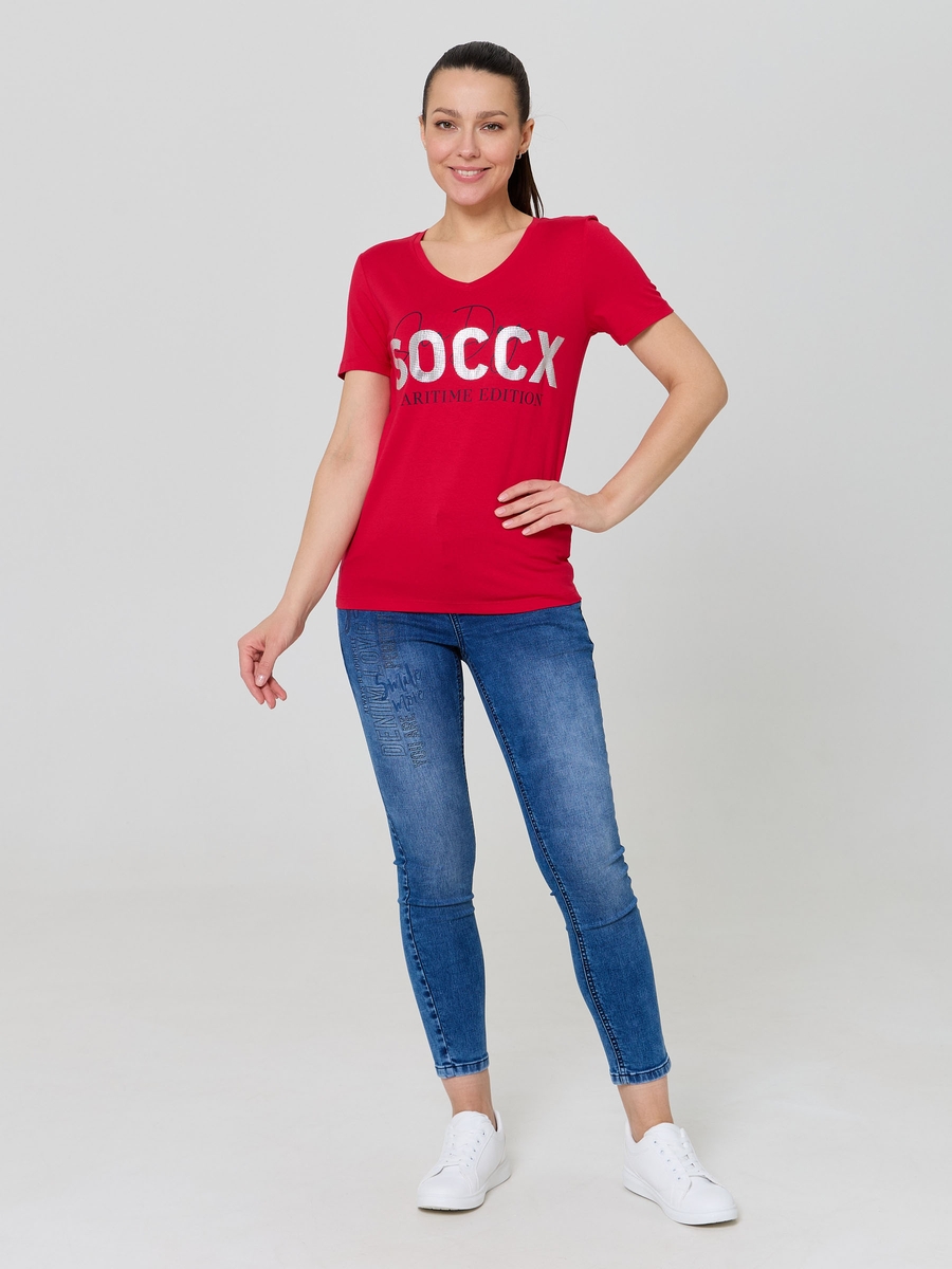 футболка clear red