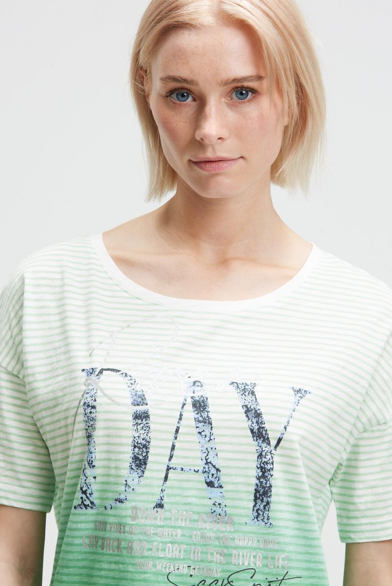 футболка dip dye ivory / milky green