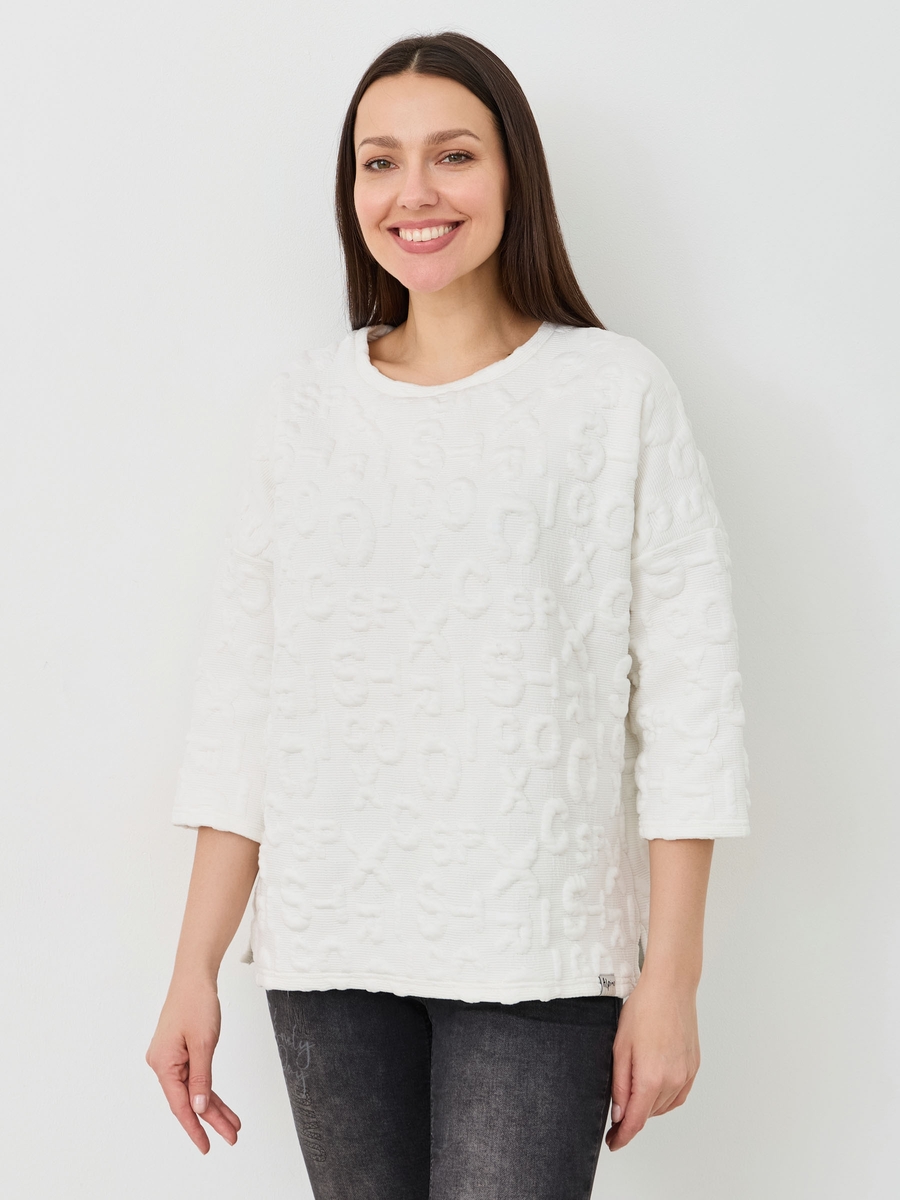 свитшот 3/4  oversize ivory