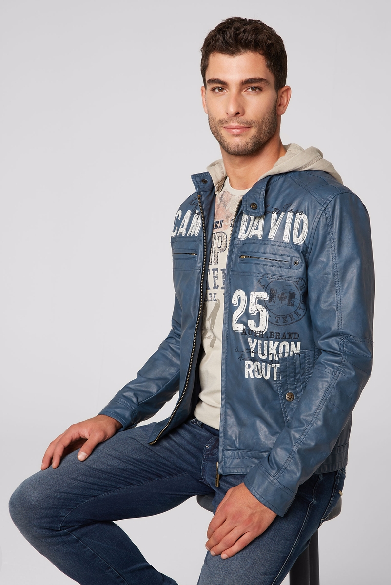 куртка иск. кожа steel blue