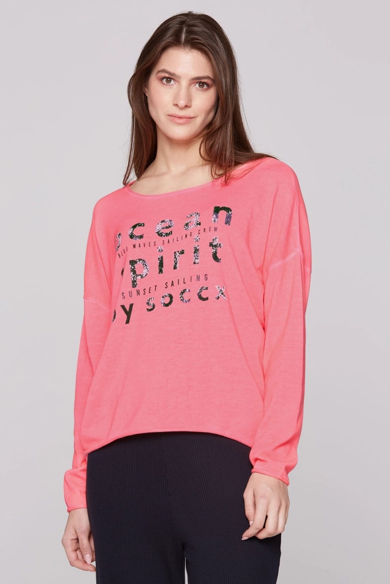 pullover oversize flashy red