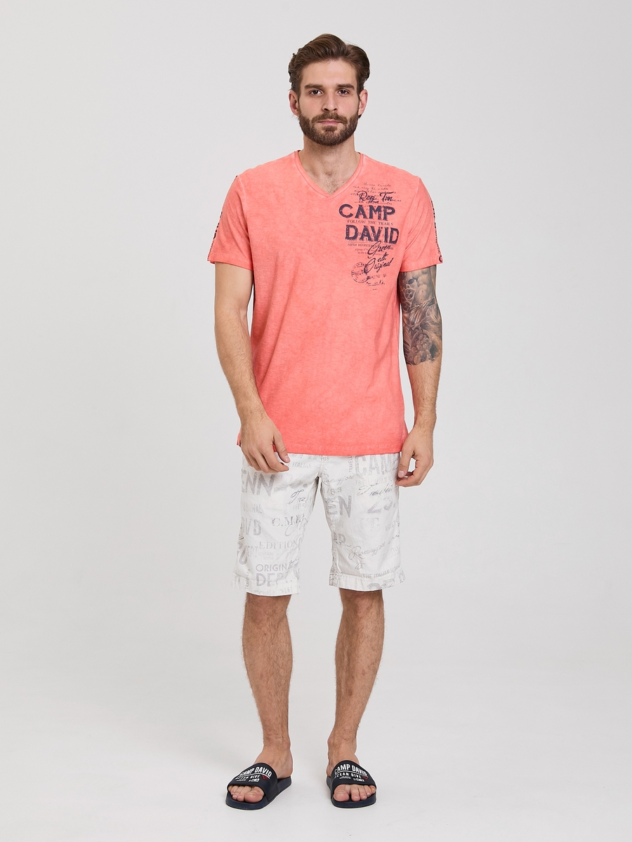 футболка peach red