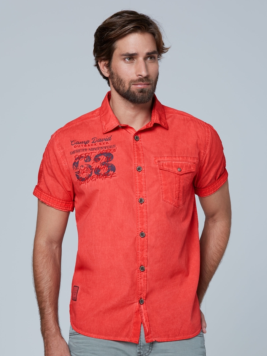 рубашка red orange