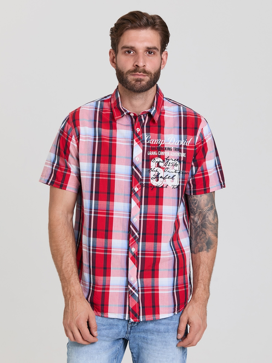 рубашка check red