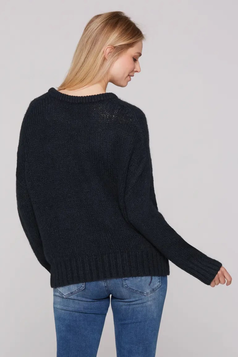 пуловер oversize blue navy