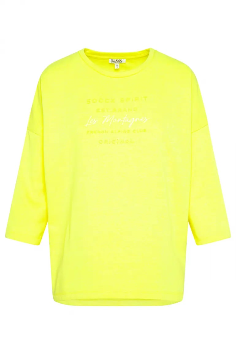 футболка 3/4  yellow lime