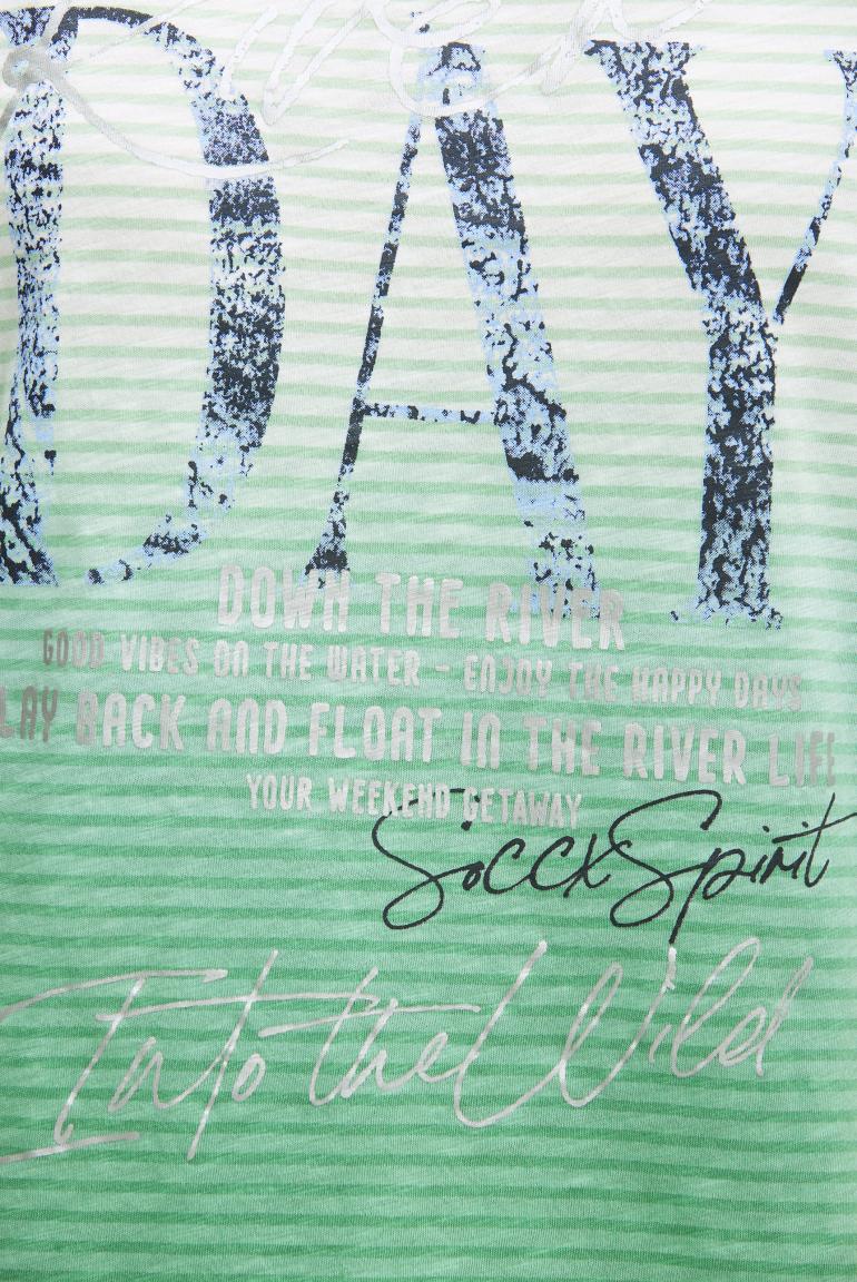 футболка dip dye ivory / milky green