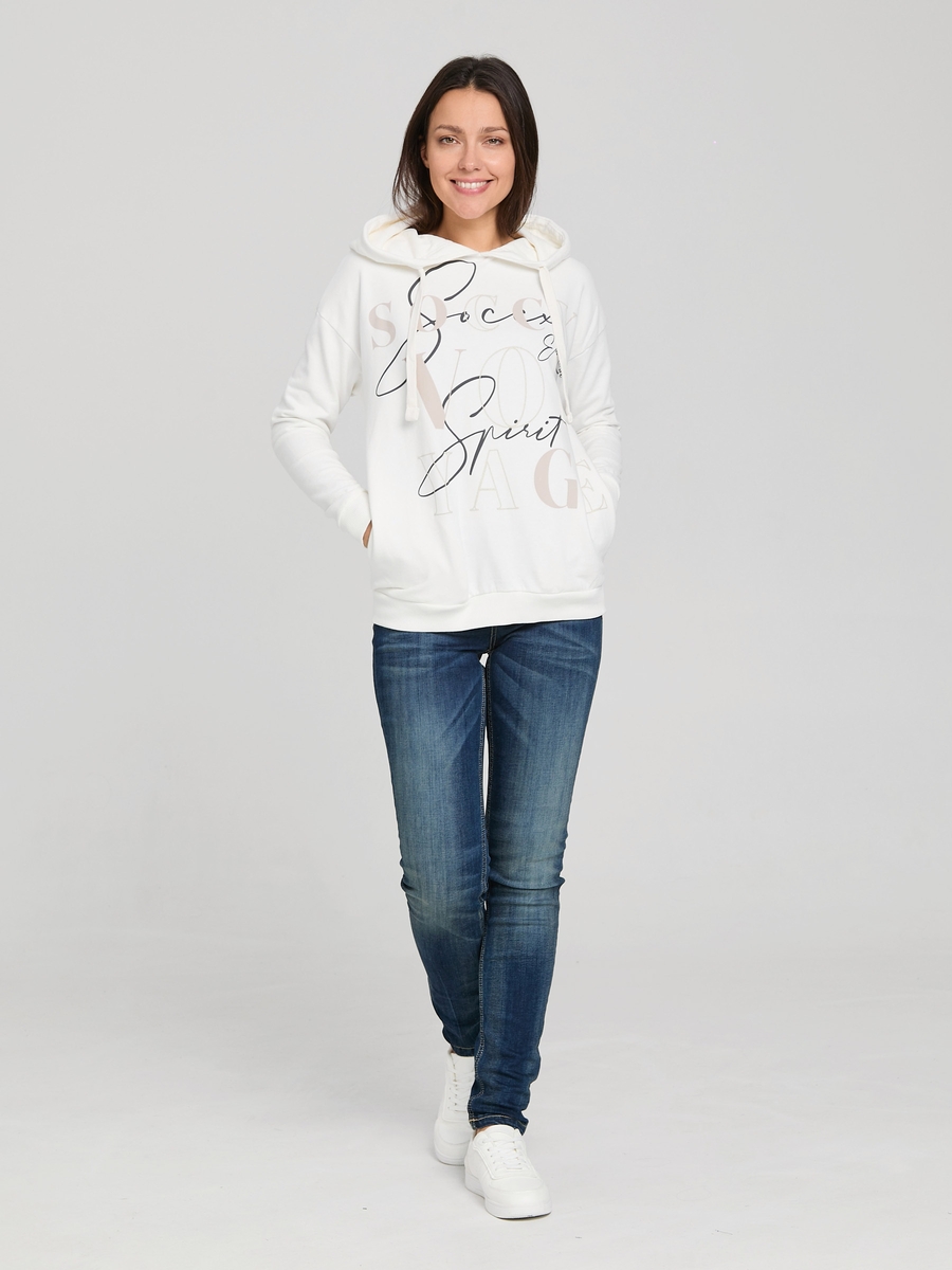 худи oversize ivory