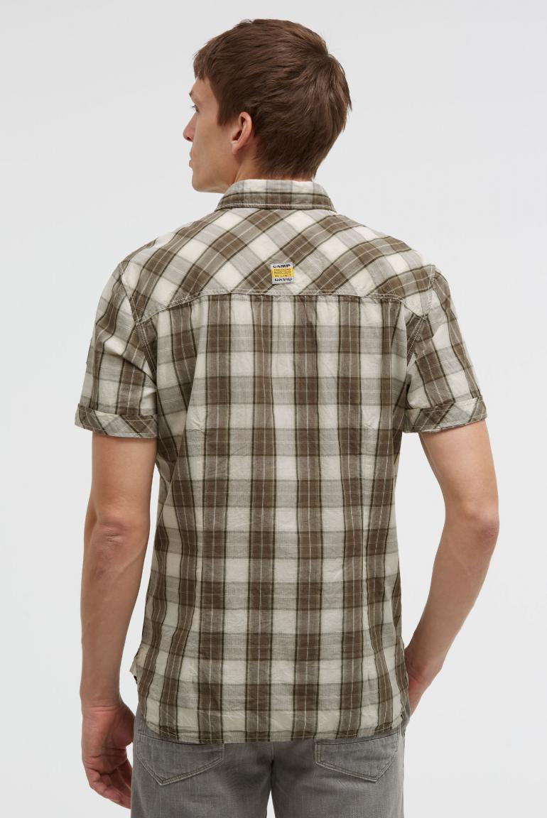 рубашка muscle fit dark wood