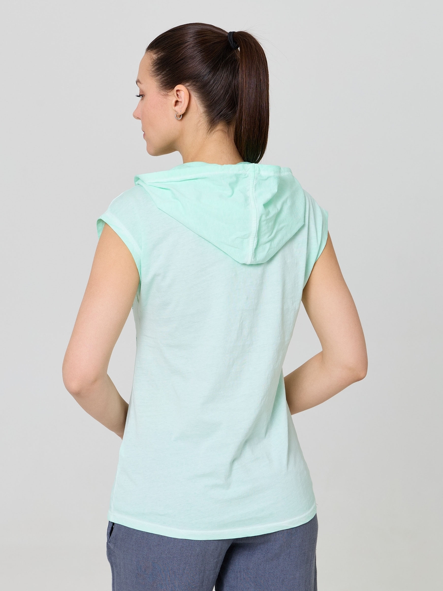 лонгслив с капюшоном leafy mint