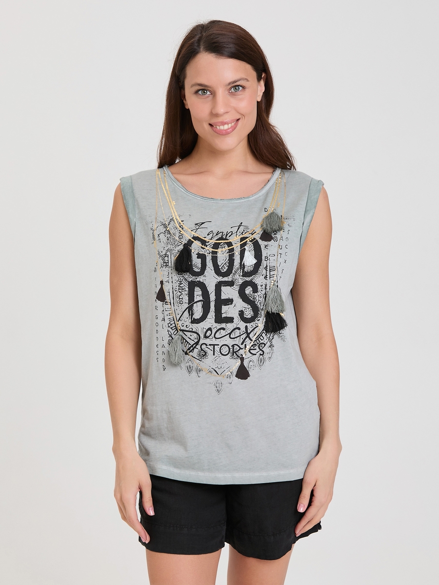 футболка oversize sage green