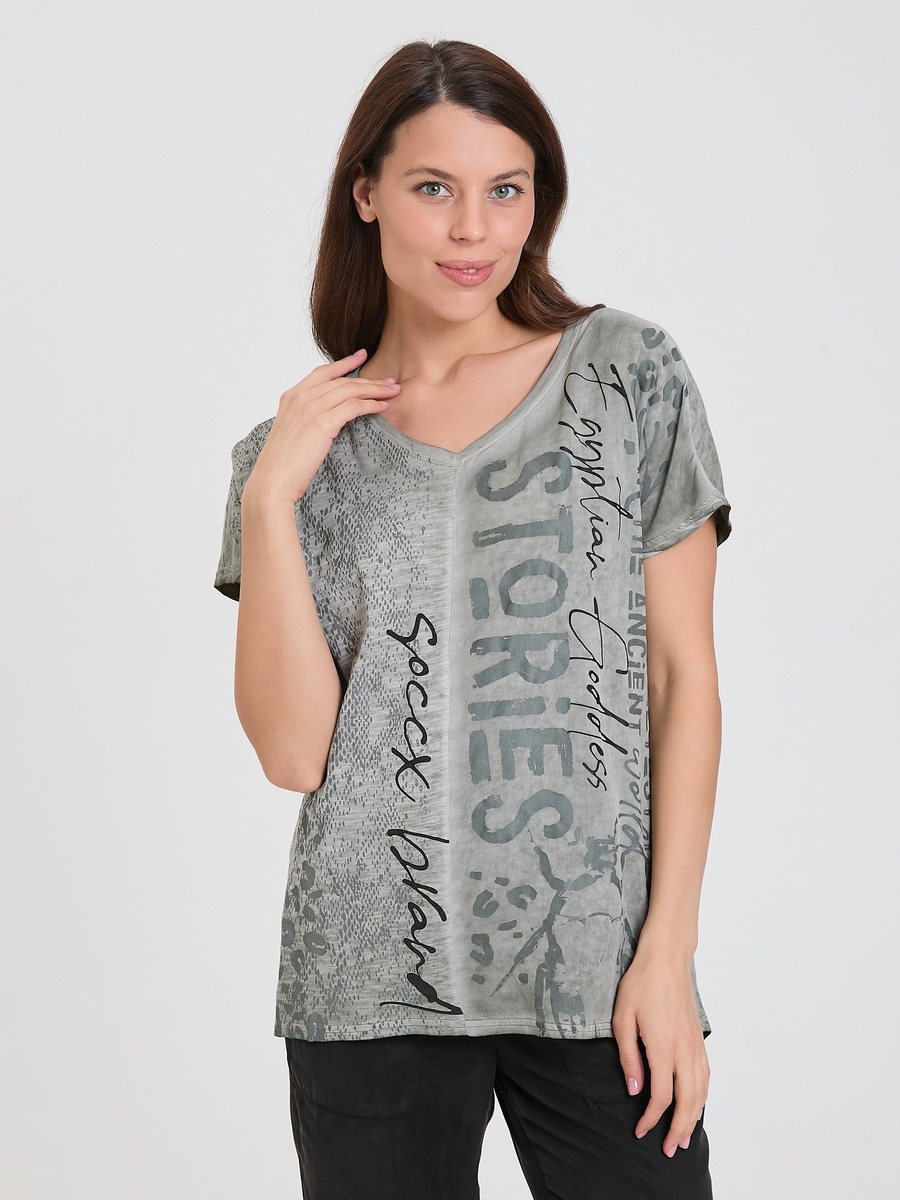 футболка oversize sage green