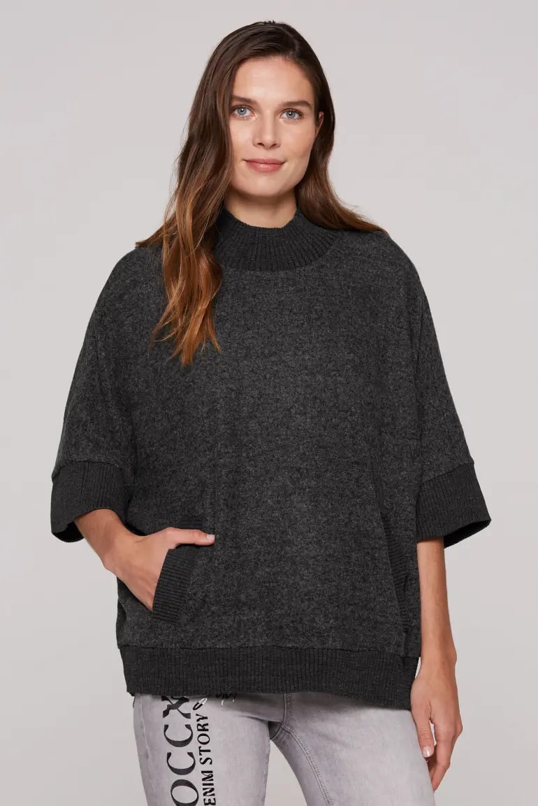 пуловер oversize black