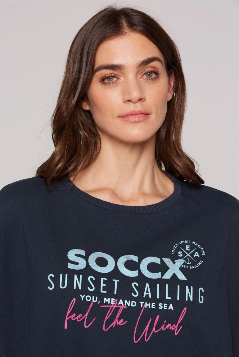 футболка oversize blue navy