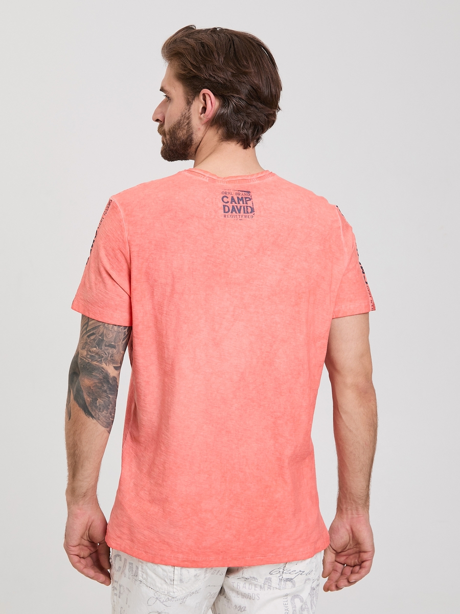 футболка peach red