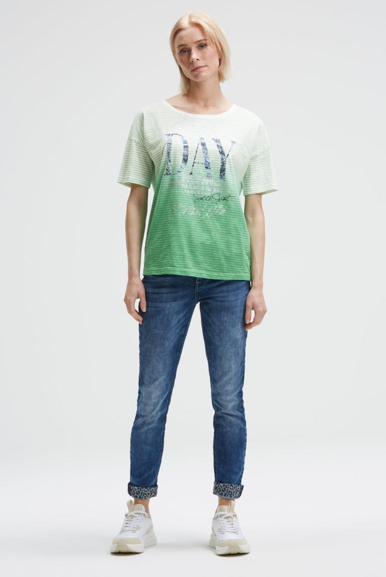 футболка dip dye ivory / milky green