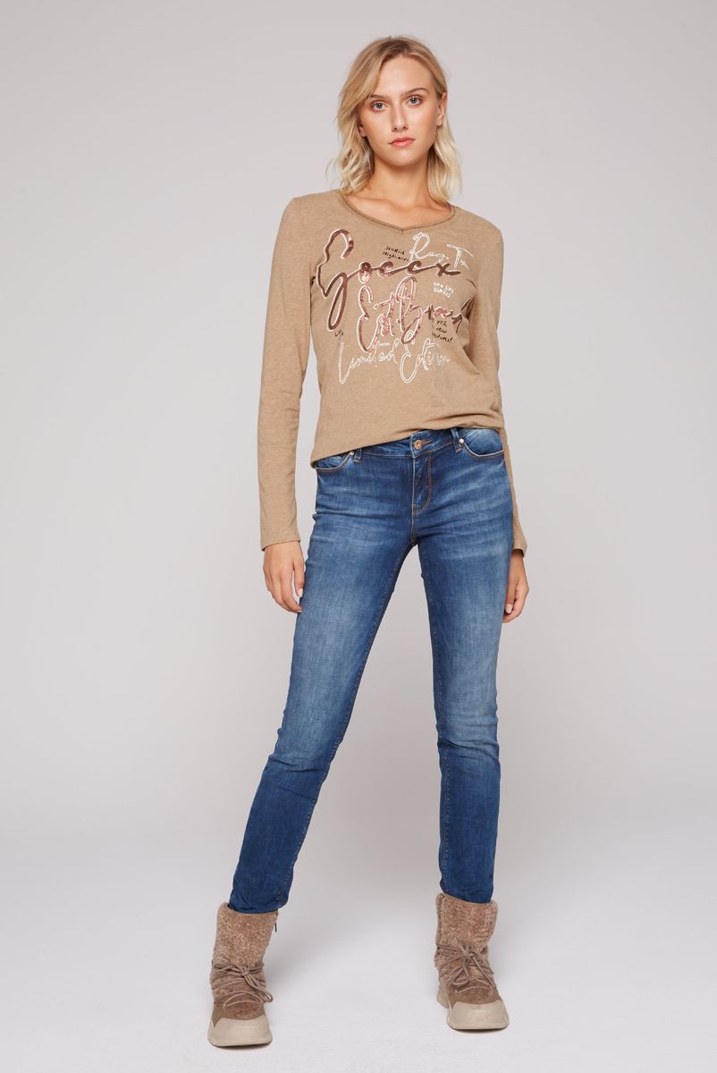 лонгслив  chestnut melange