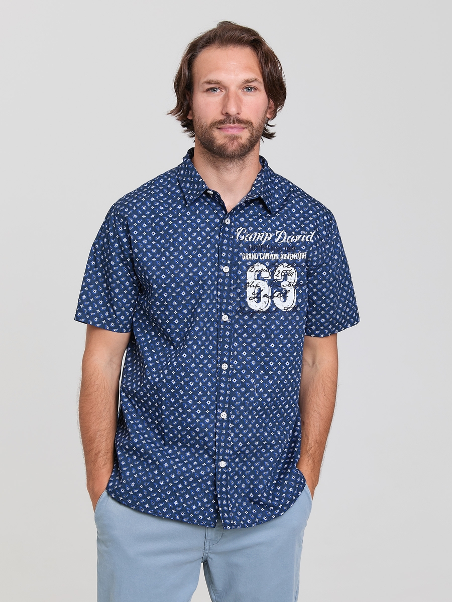 рубашка paisley blue