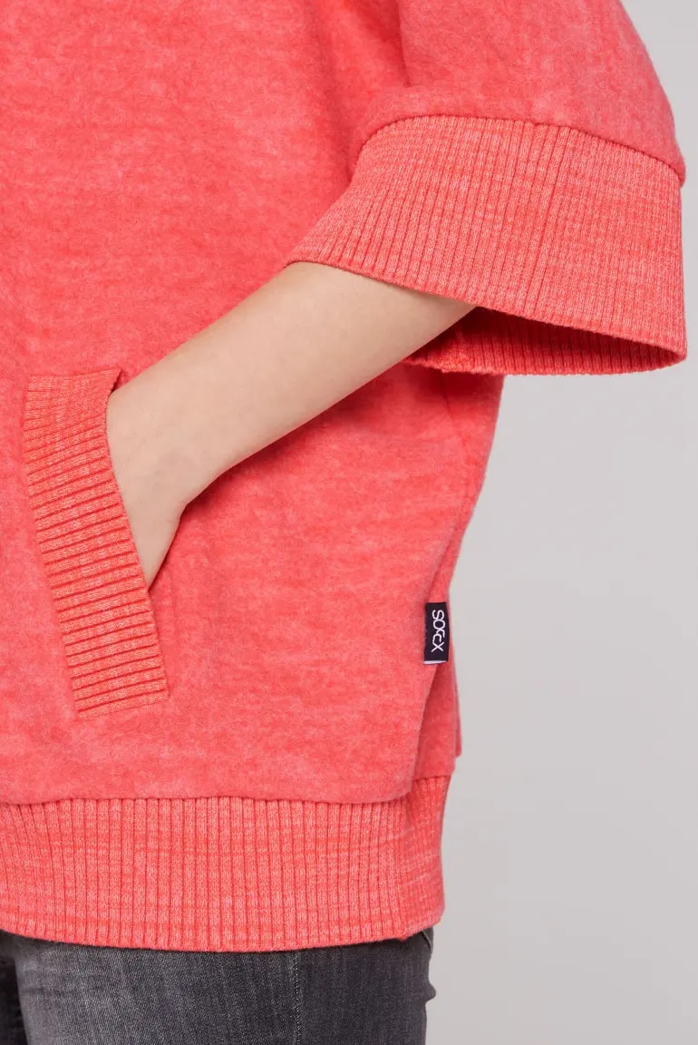 пуловер oversize juicy coral