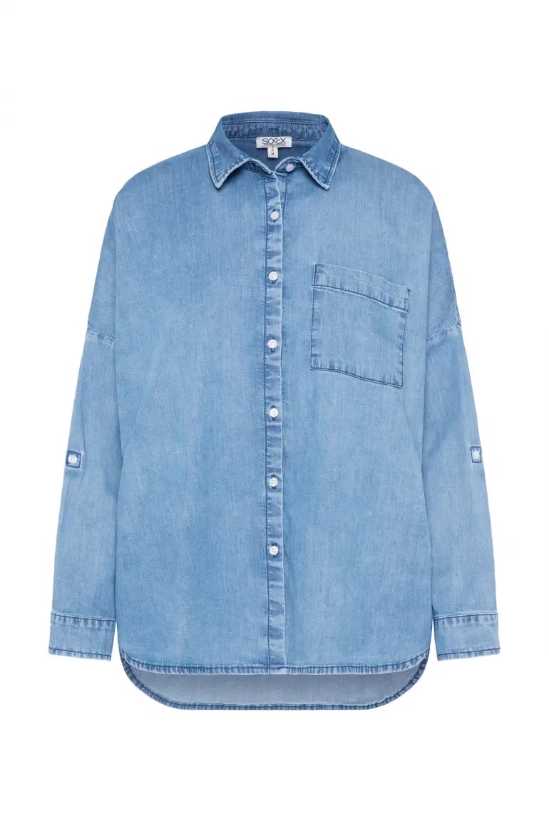 рубашка denim blue vintage blue vintage