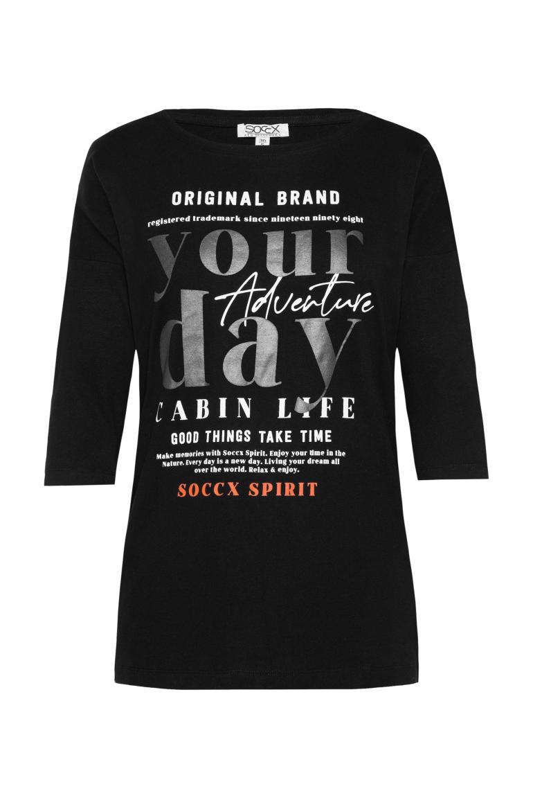 футболка 3/4 black