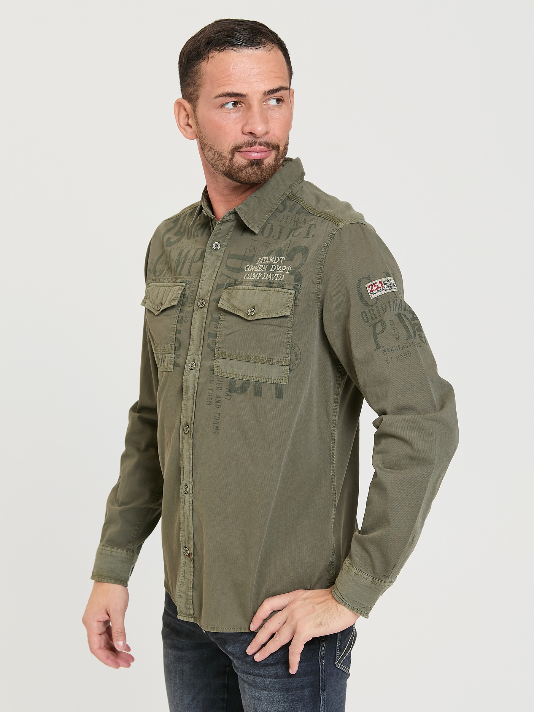 рубашка medium khaki