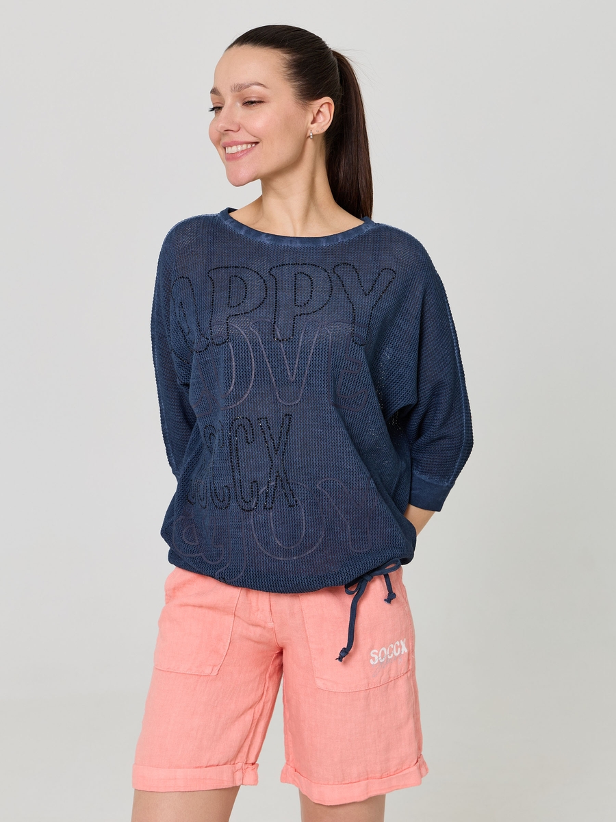 пуловер 3/4 blueberry