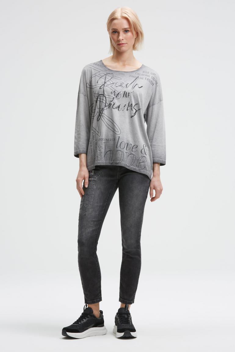 блуза oversize lunar grey