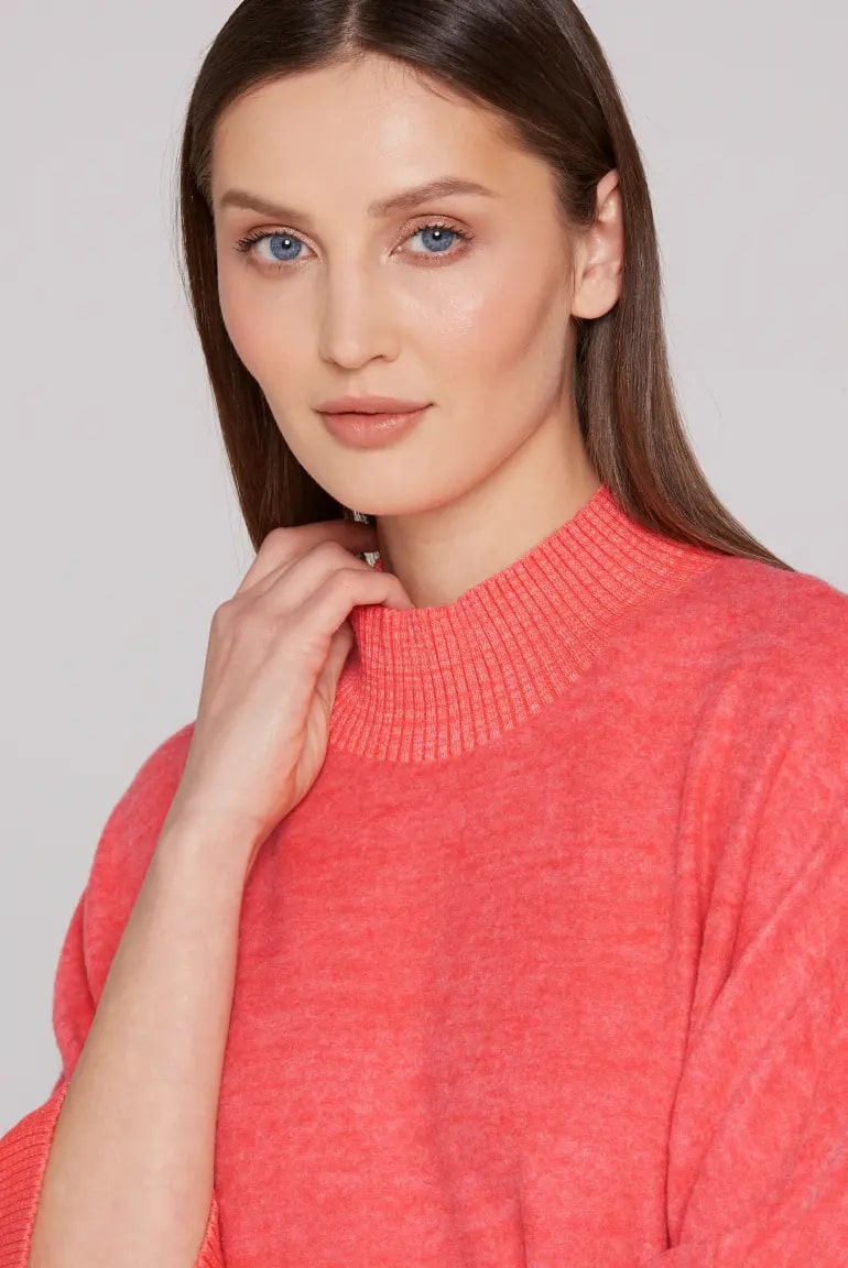 пуловер oversize juicy coral