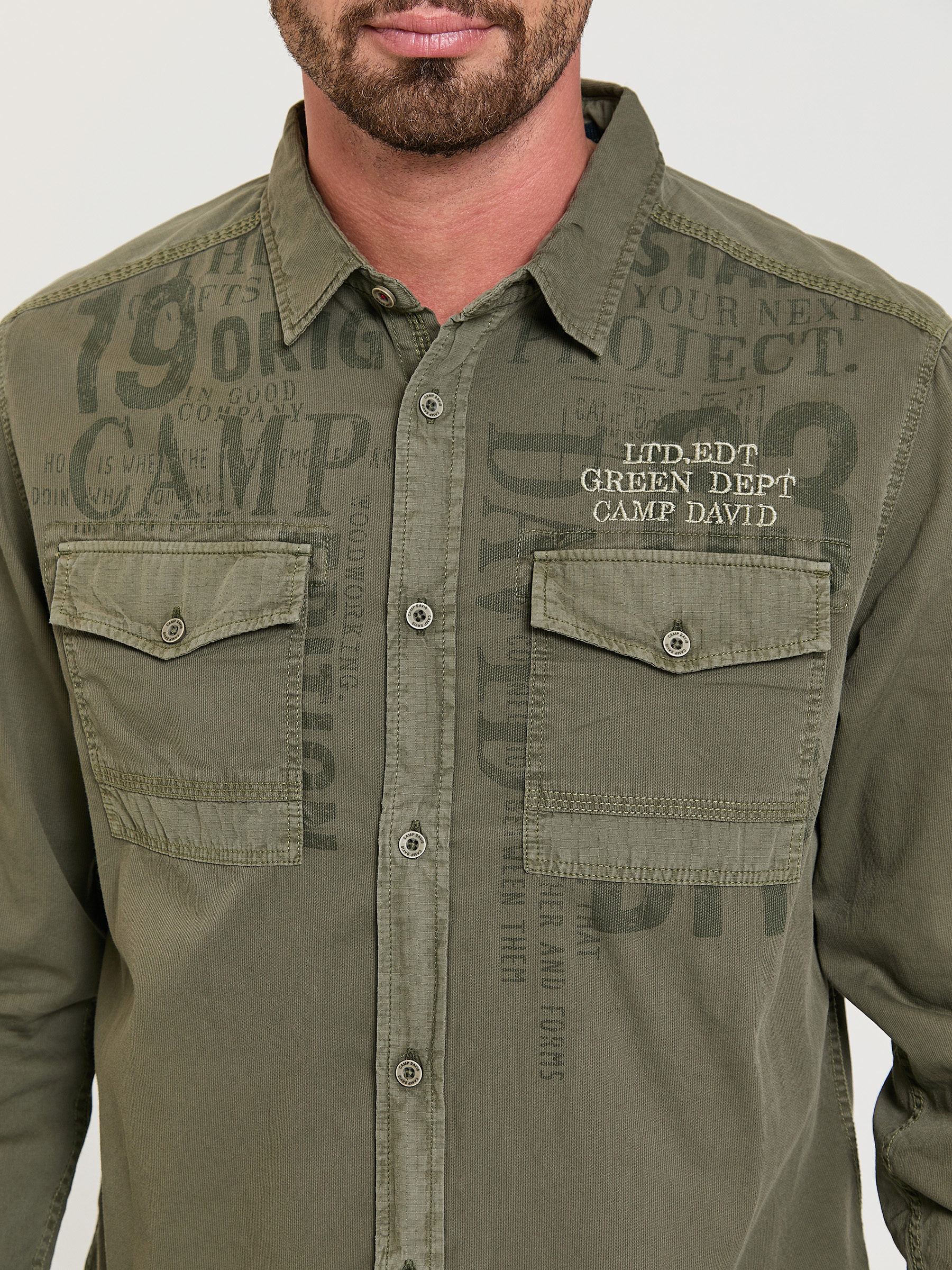 рубашка medium khaki