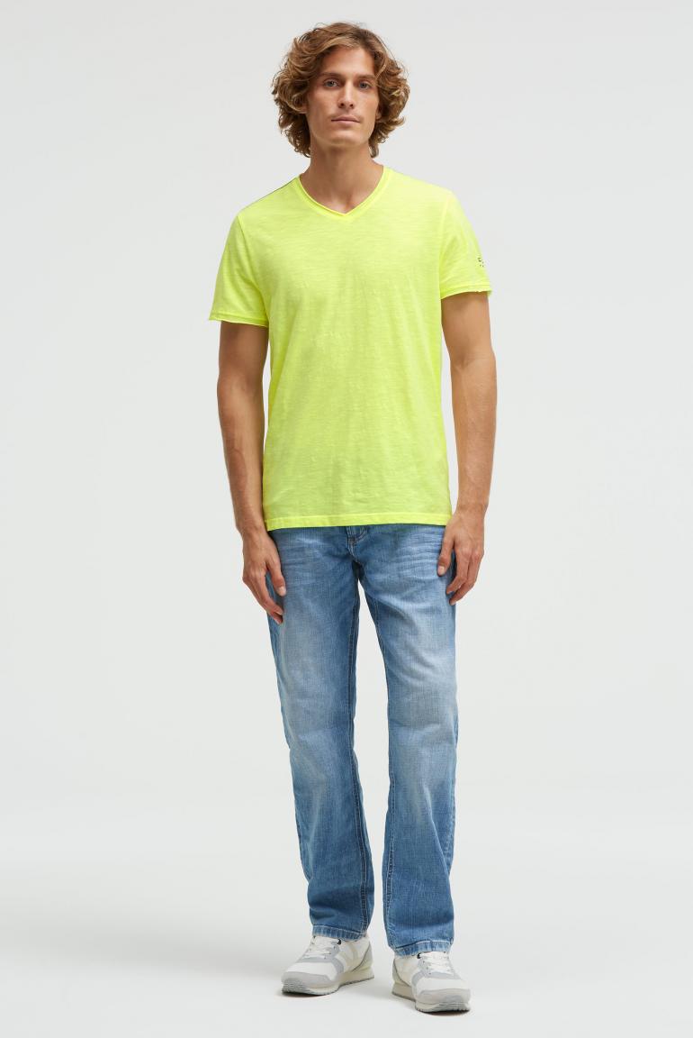 футболка v-neck neon lime