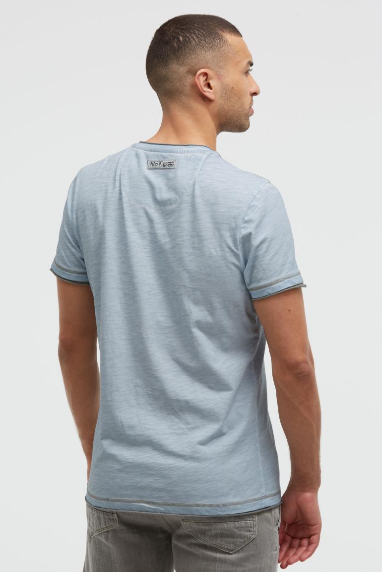 футболка v-neck silver blue