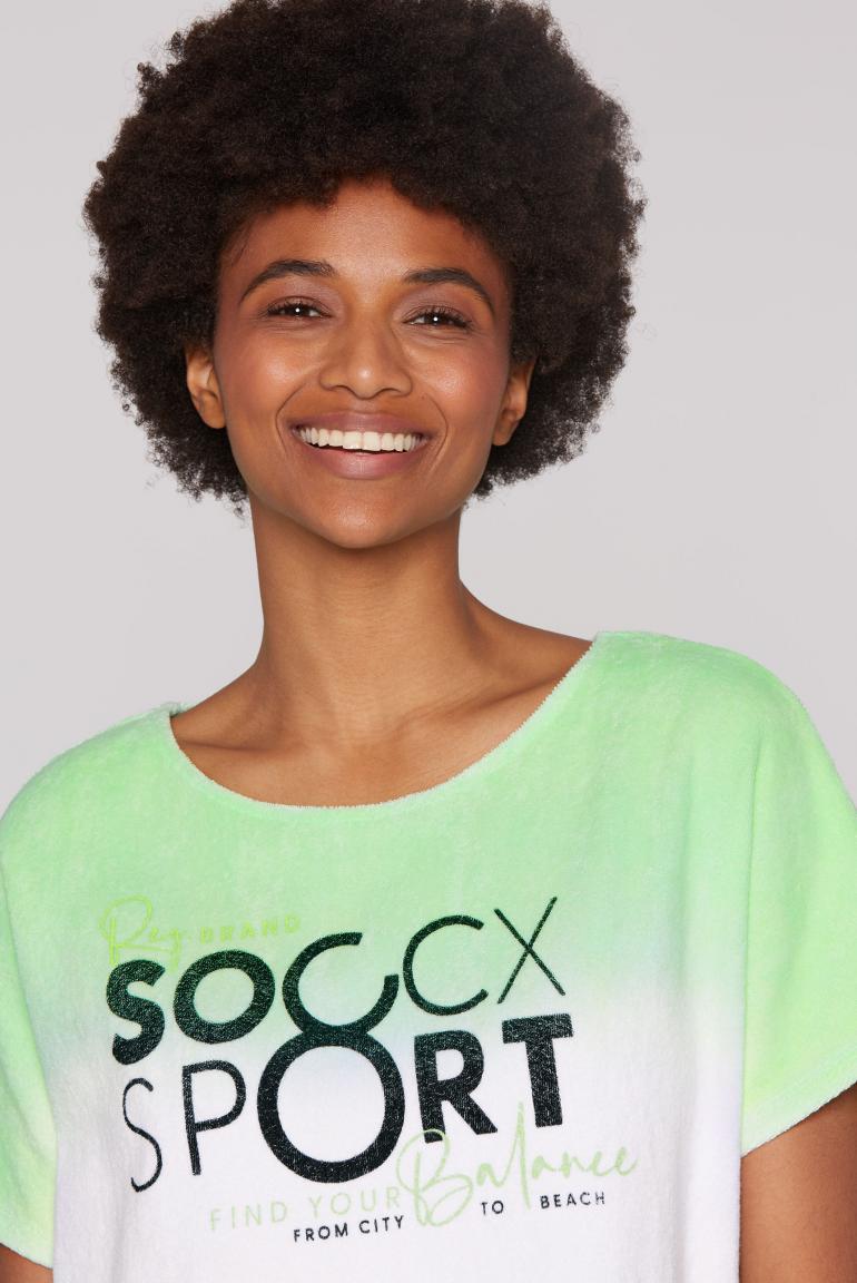 свитшот oversize peppy green / black