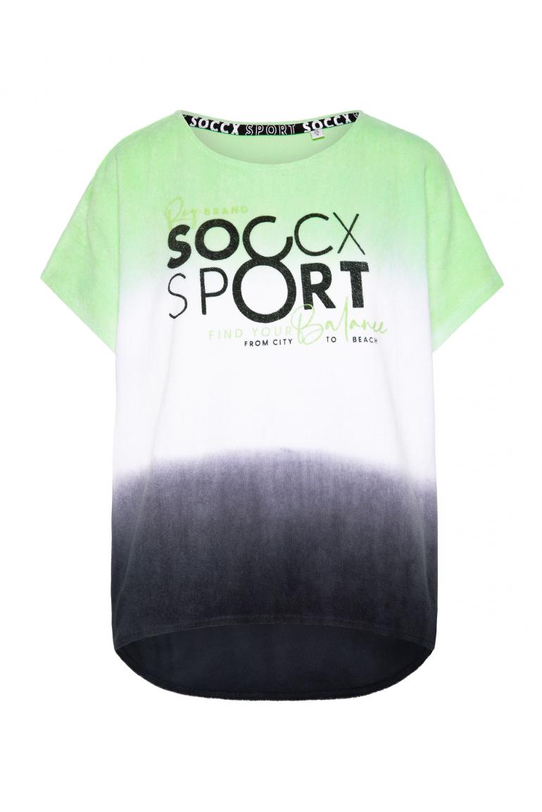 свитшот oversize peppy green / black