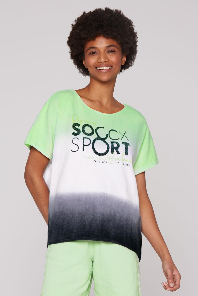 свитшот oversize peppy green / black