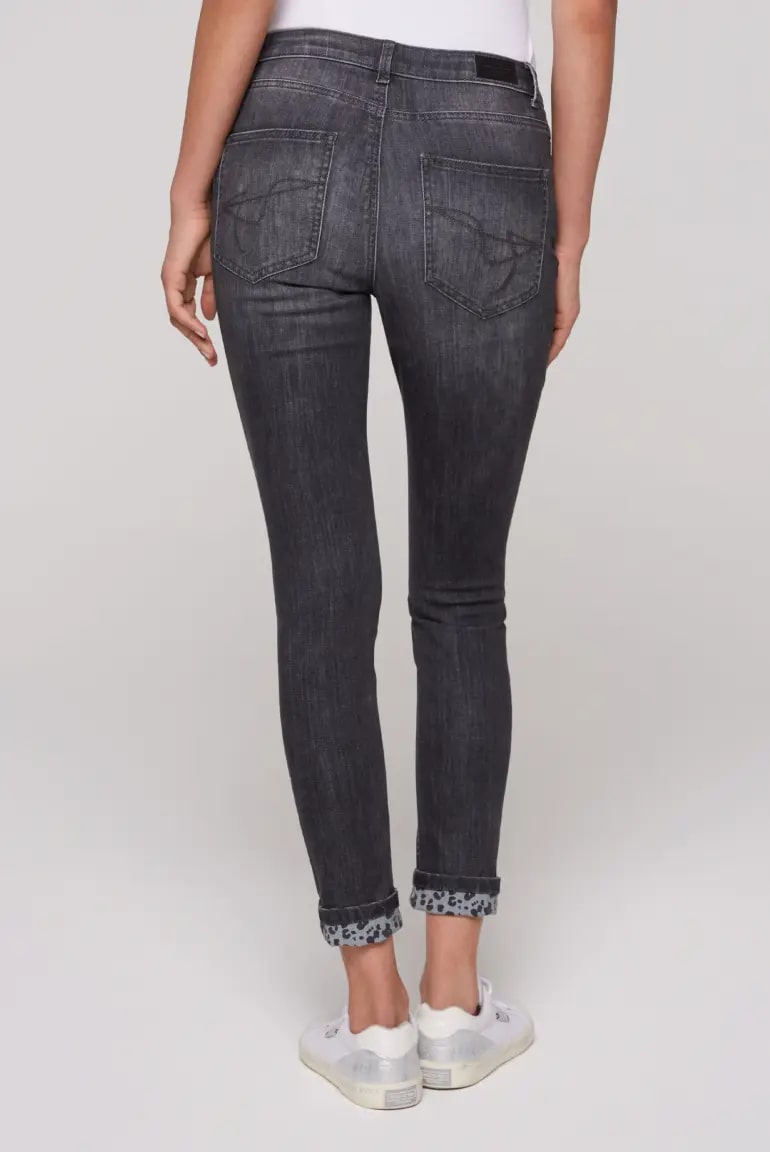 джинсы MI:RA:S125 leoprint black vintage