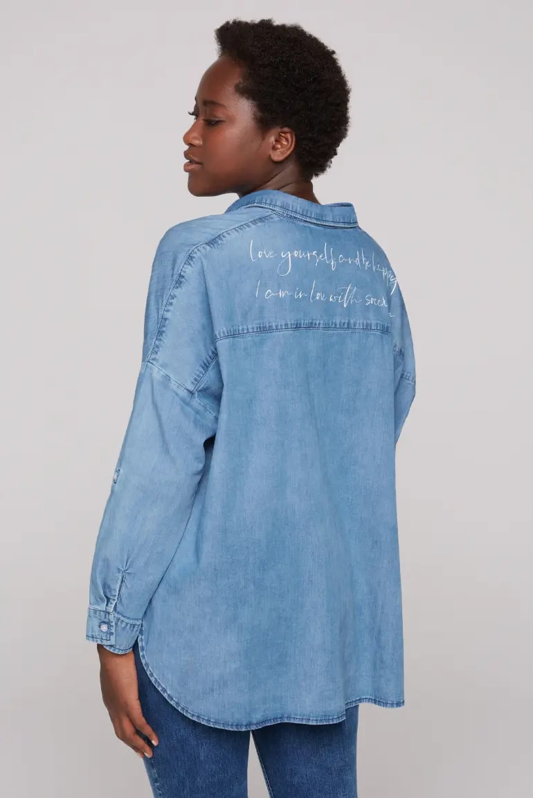 рубашка denim blue vintage blue vintage
