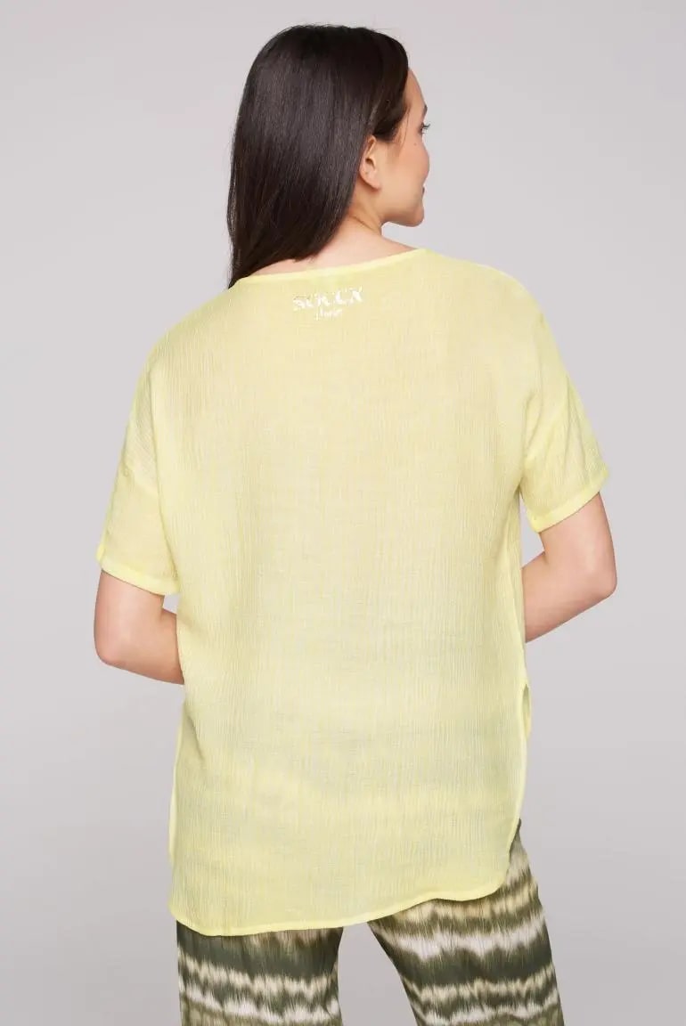 блуза oversize faded yellow