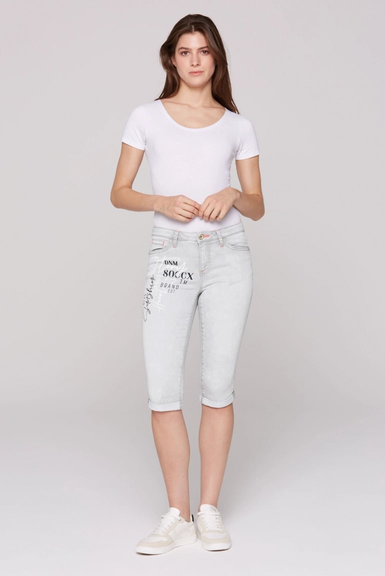 бермуды RO:MY white grey print jogg